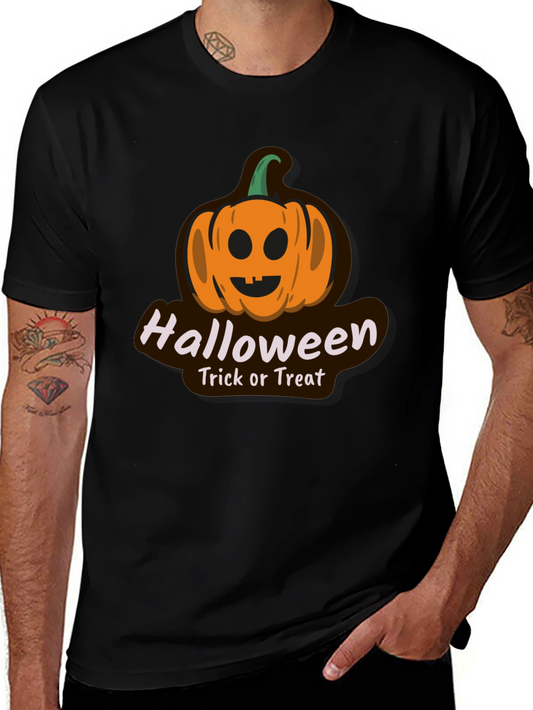 Halloween Pumpkin Graphic Tee - Trick or Treat Shirt