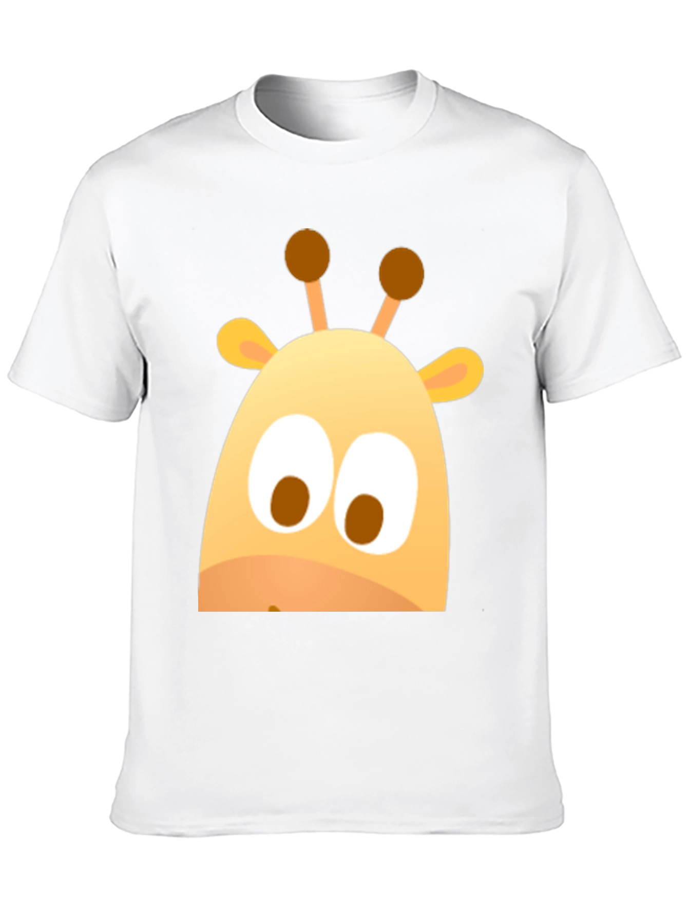 Cute Giraffe Graphic Black T-Shirt