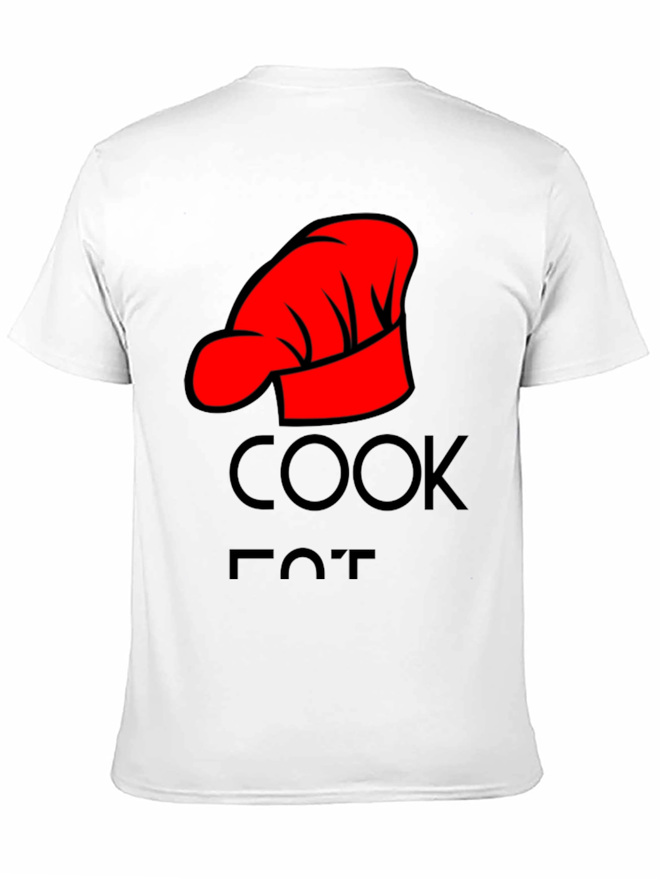 Cook Hat Graphic Tee - Black Cotton Comfort