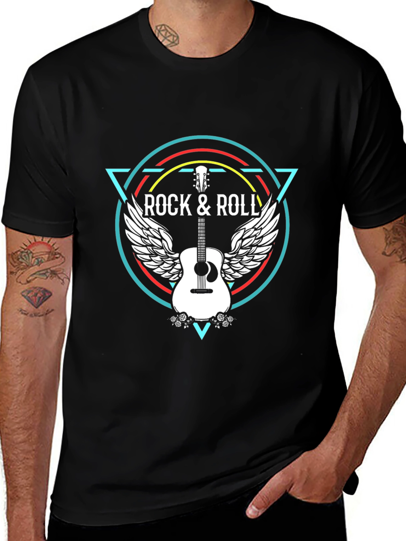 Rock & Roll Guitar Graphic T-Shirt