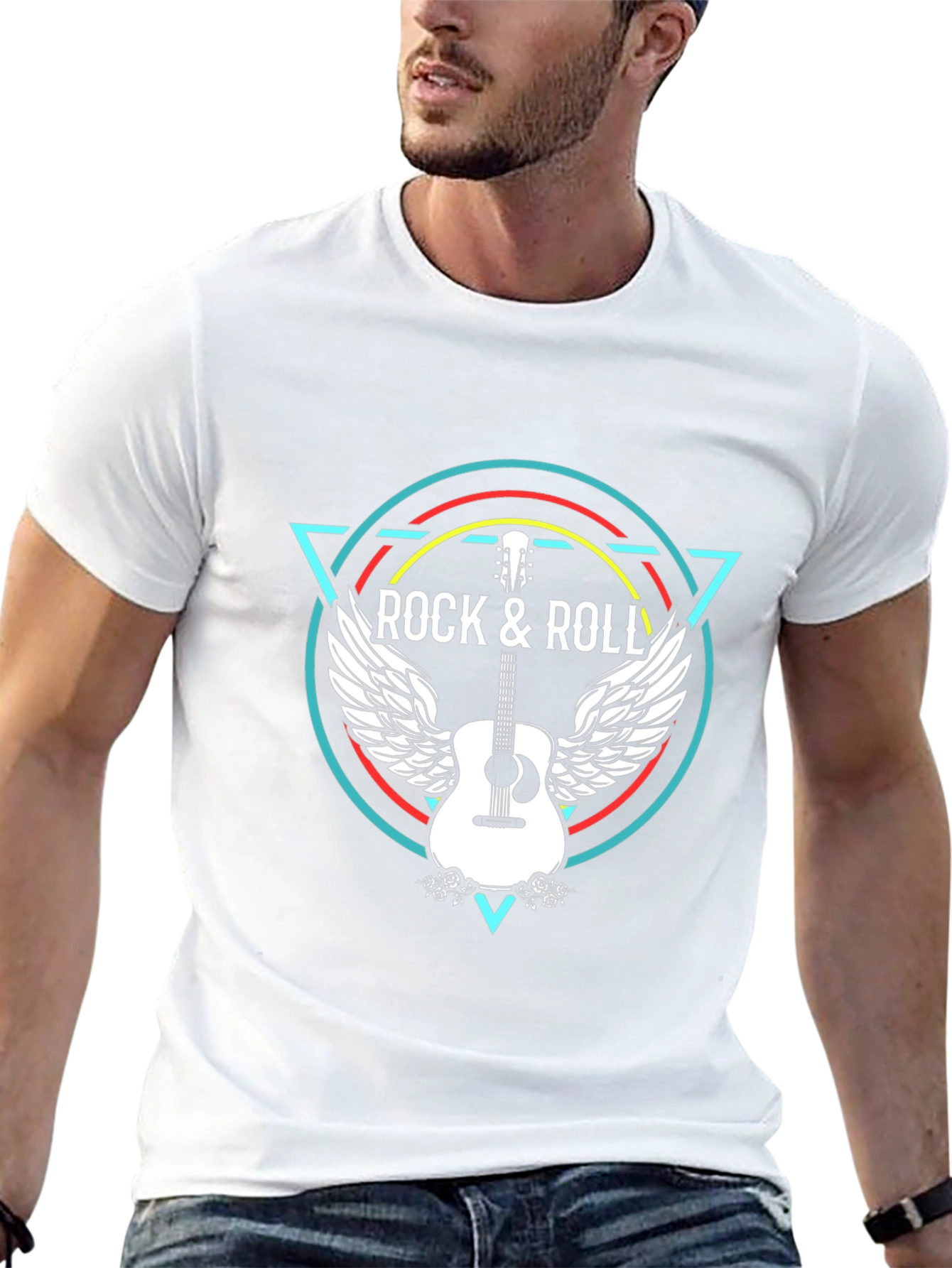 Rock & Roll Guitar Graphic T-Shirt