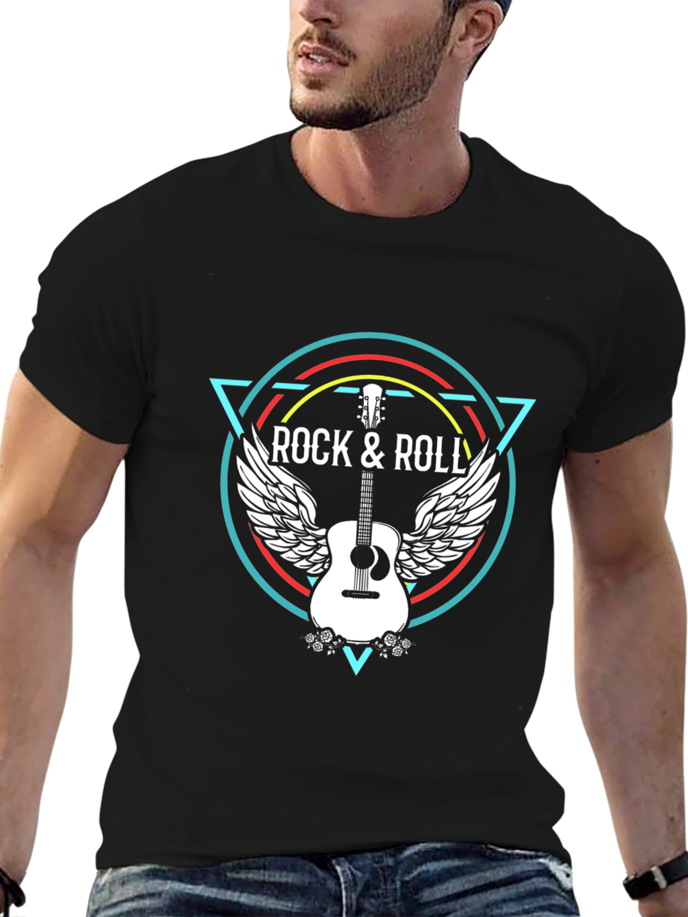 Rock & Roll Guitar Graphic T-Shirt