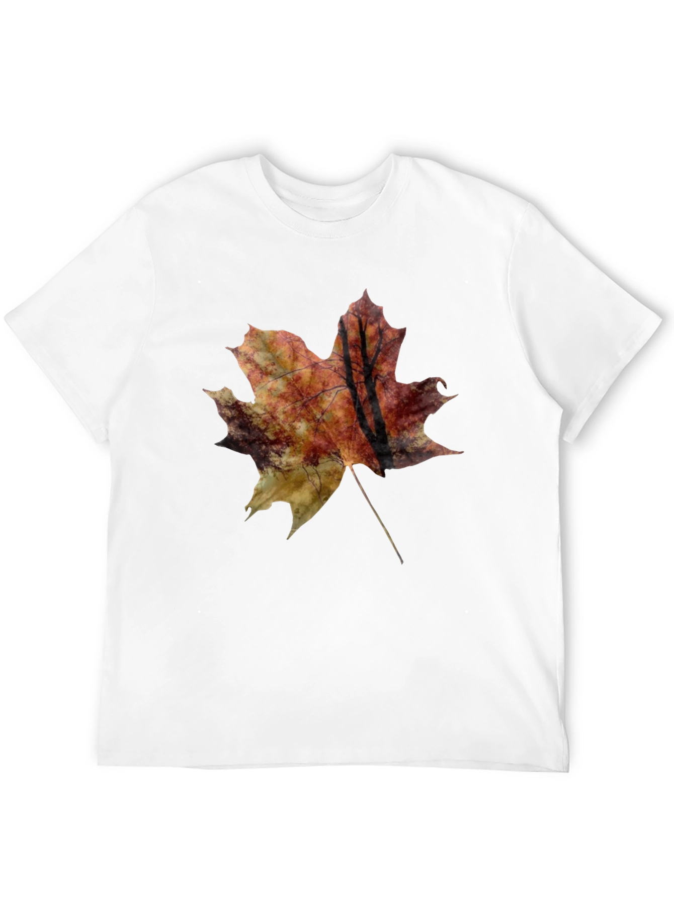 Autumn Leaf Graphic Tee - Unisex Black T-Shirt