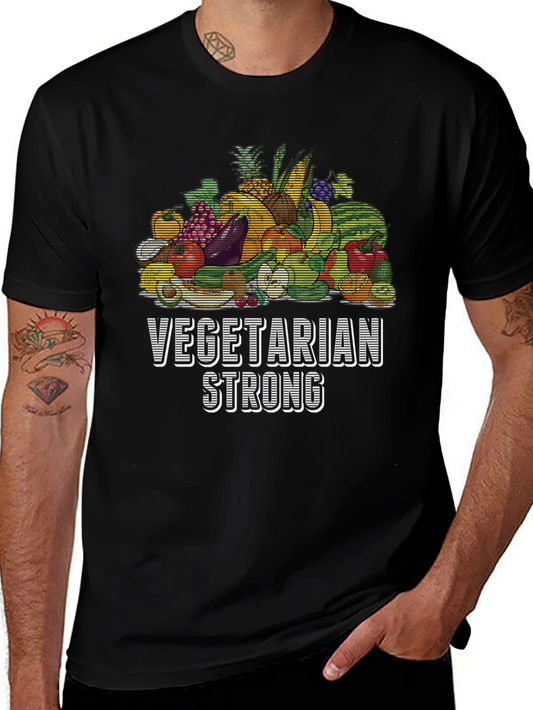 Vegetarian Strong T-Shirt - Vegan Graphic Tee