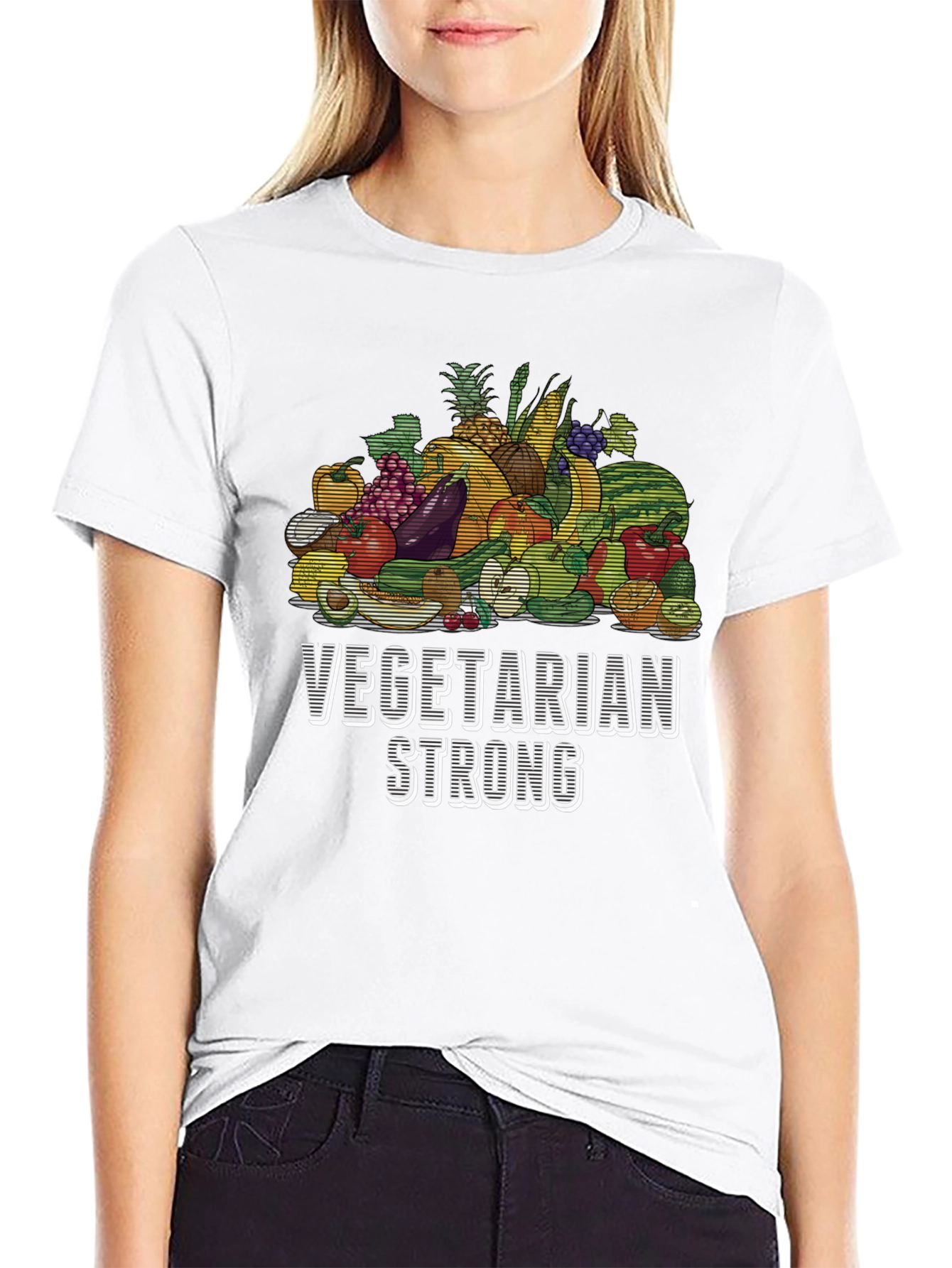 Vegetarian Strong T-Shirt - Vegan Graphic Tee