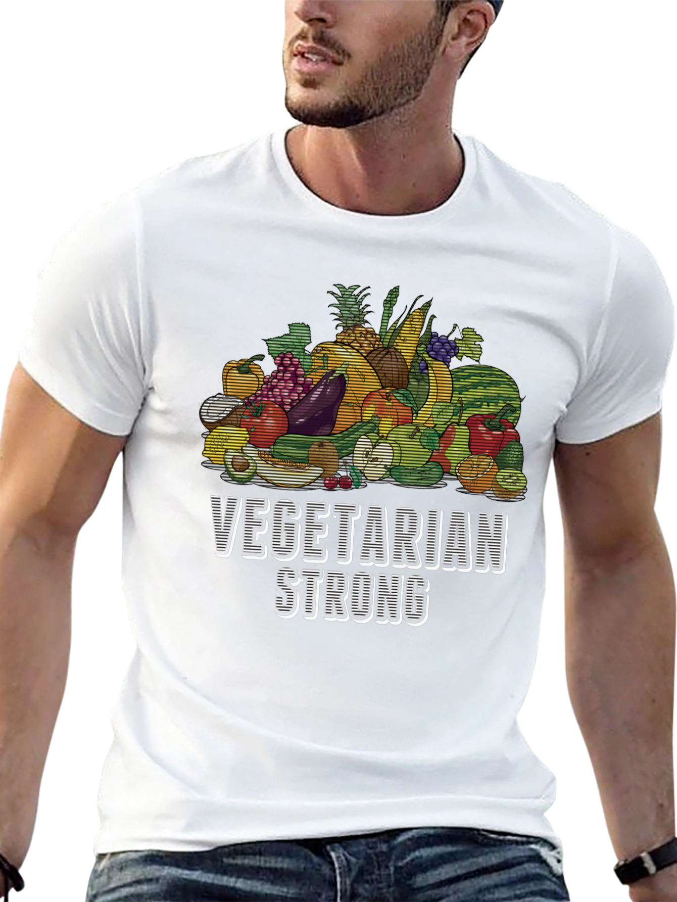 Vegetarian Strong T-Shirt - Vegan Graphic Tee