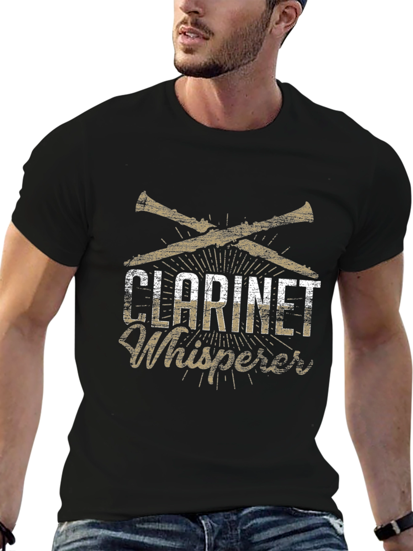 Clarinet Whisperer Black T-Shirt