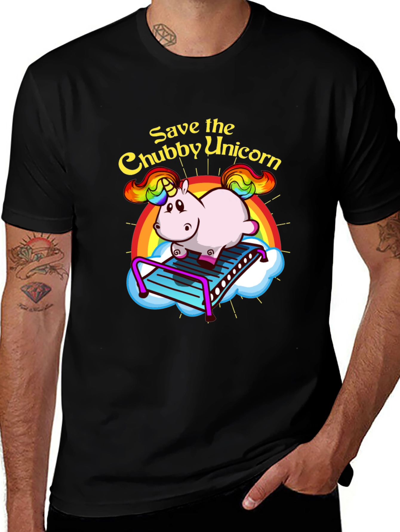 Save the Chubby Unicorn Graphic Tee