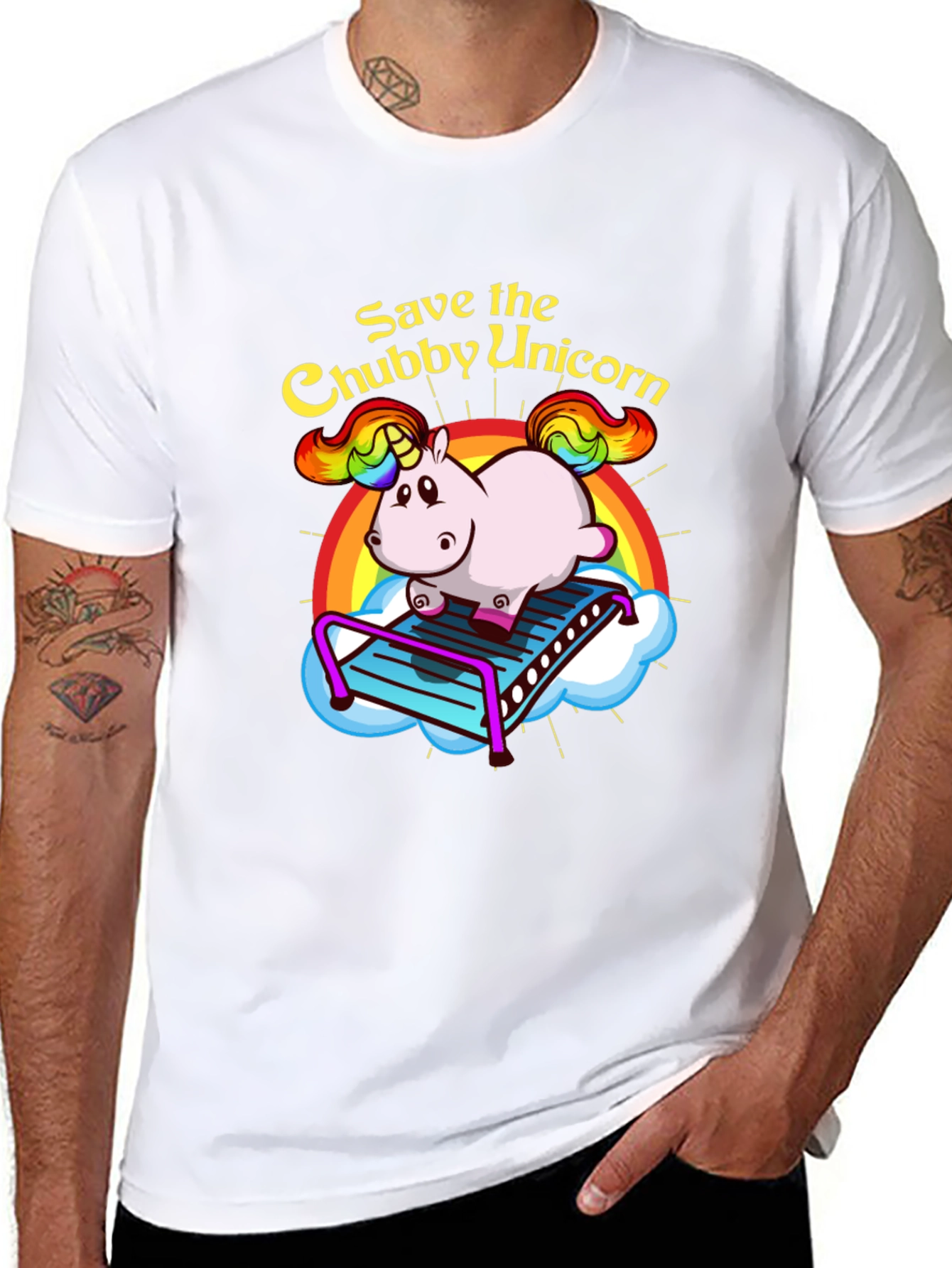 Save the Chubby Unicorn Graphic Tee