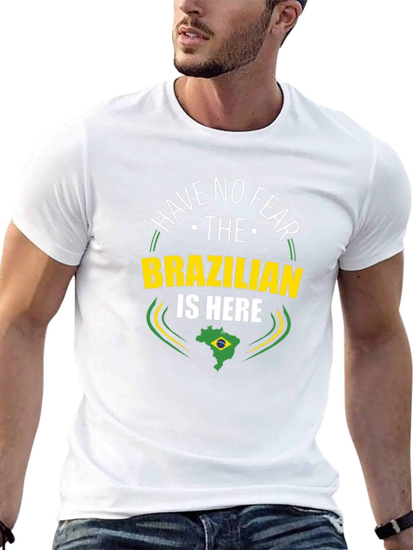 Have No Fear The Brazilian is Here Black T-Shirt