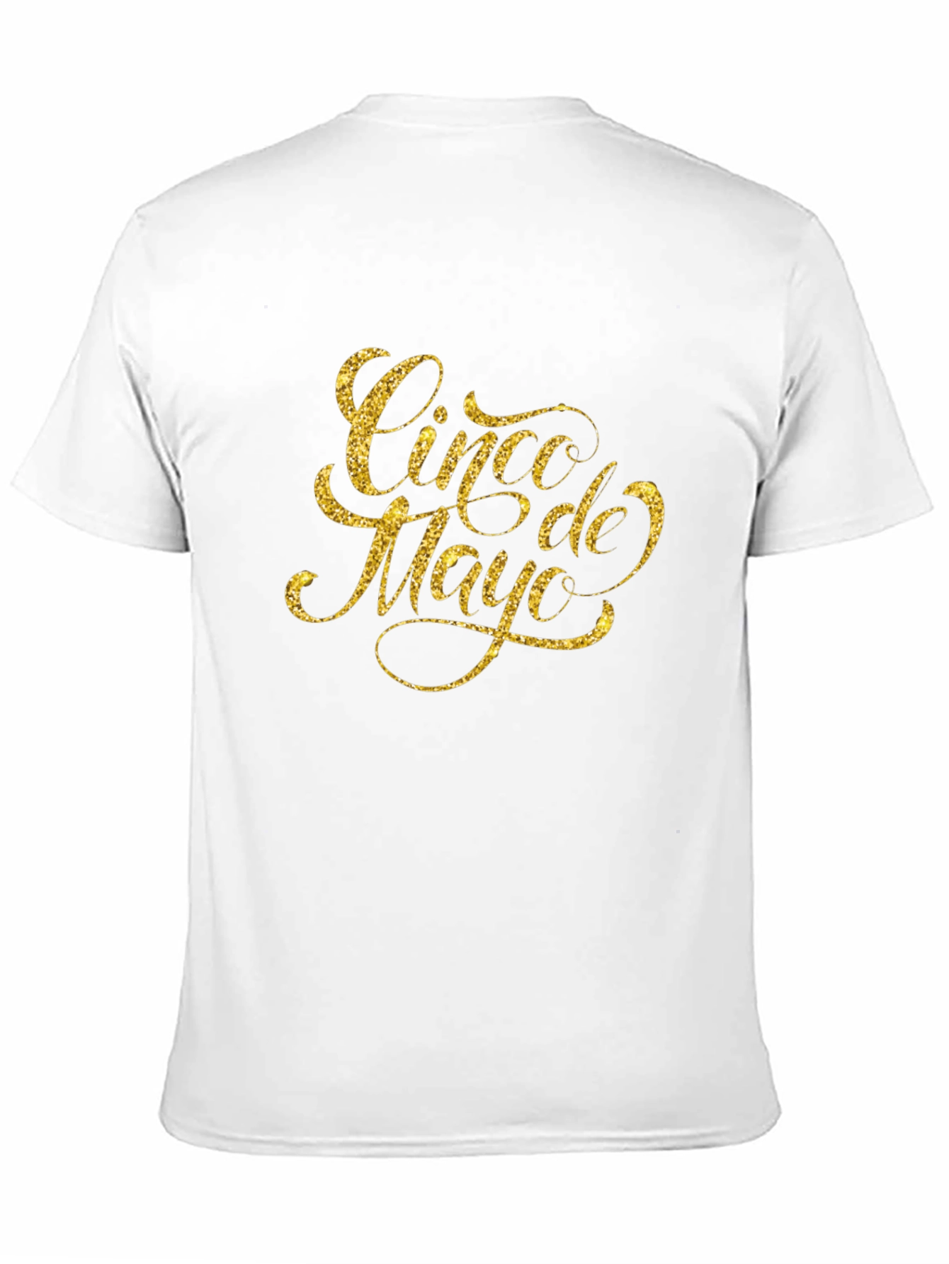 Cinco de Mayo Gold Glitter Graphic Tee