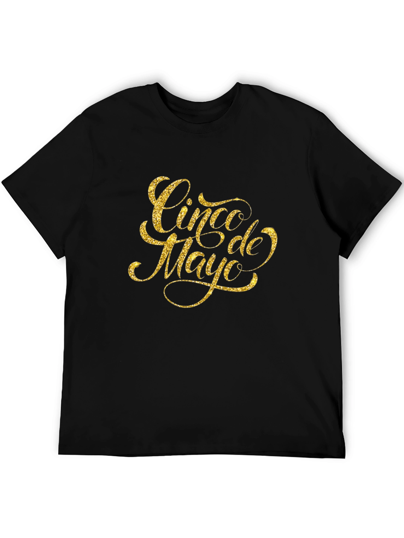 Cinco de Mayo Gold Glitter Graphic Tee