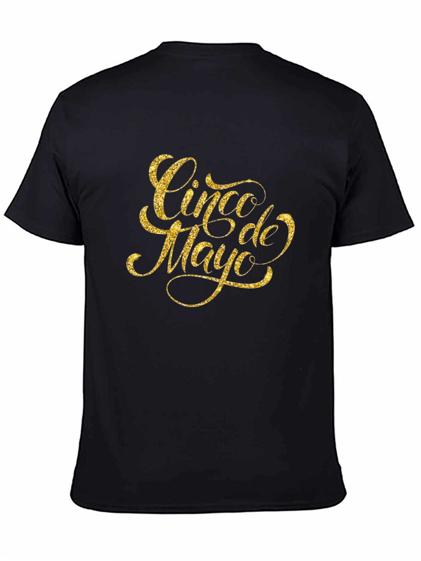 Cinco de Mayo Gold Glitter Graphic Tee