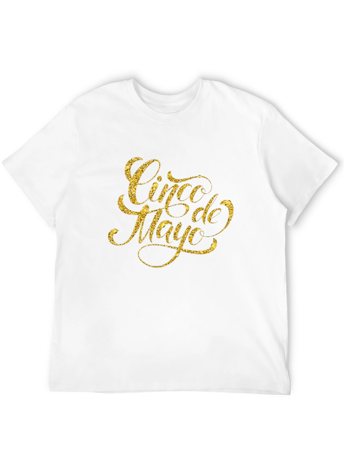 Cinco de Mayo Gold Glitter Graphic Tee