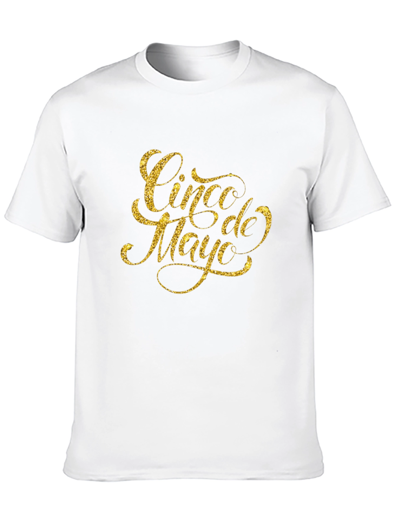 Cinco de Mayo Gold Glitter Graphic Tee