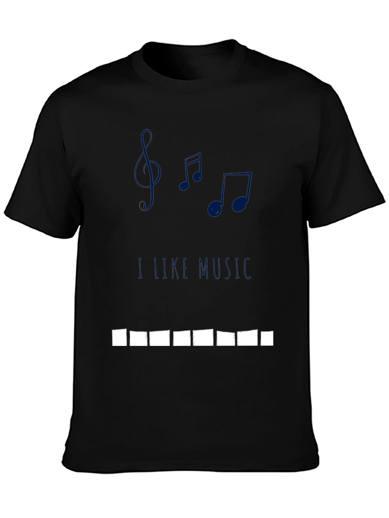 I Like Music Black Graphic Tee