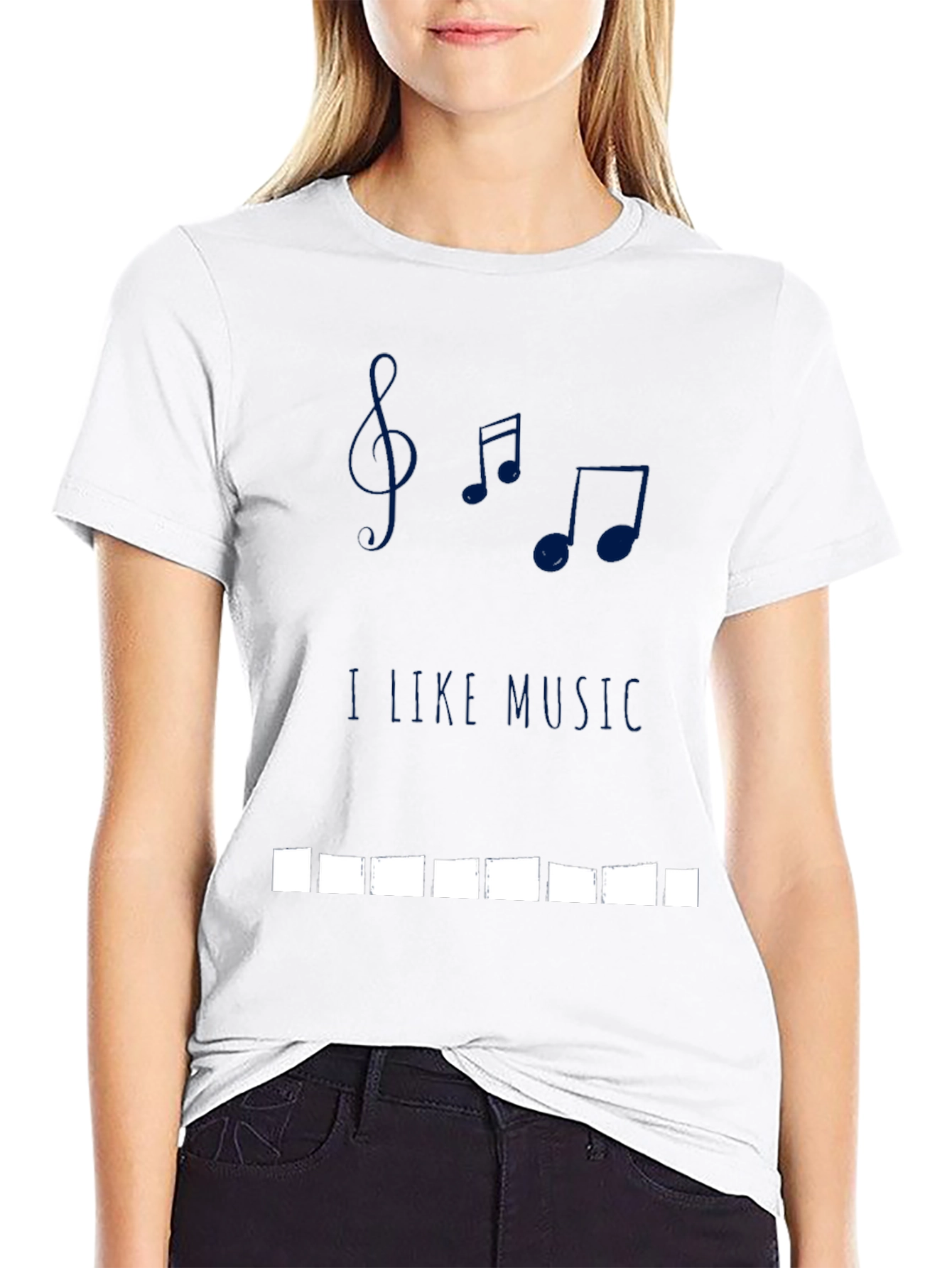I Like Music Black Graphic Tee