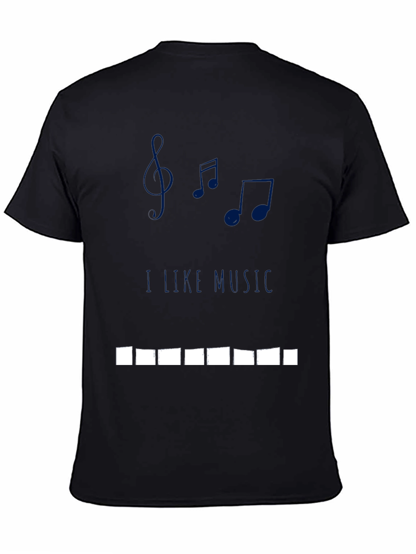 I Like Music Black Graphic Tee