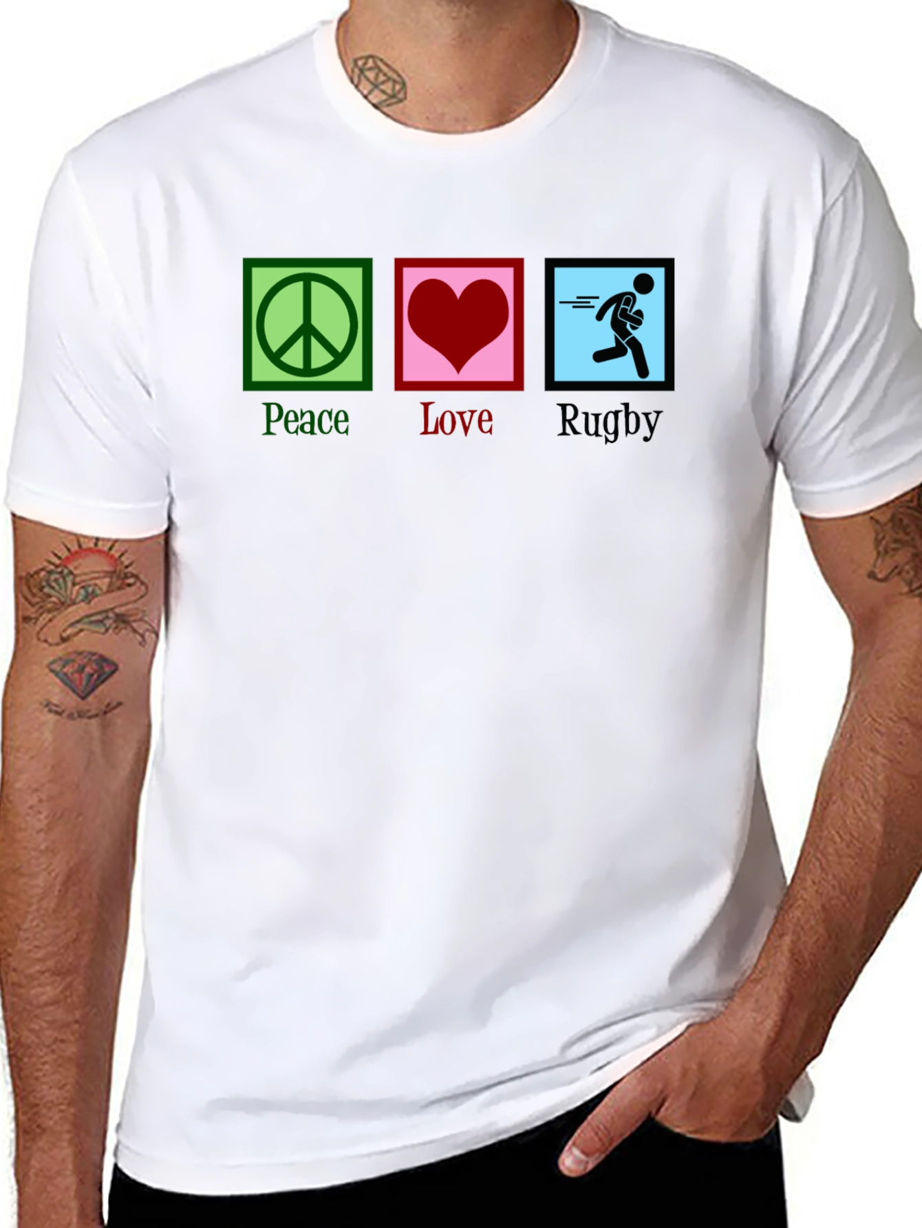 Peace Love Rugby Graphic Tee