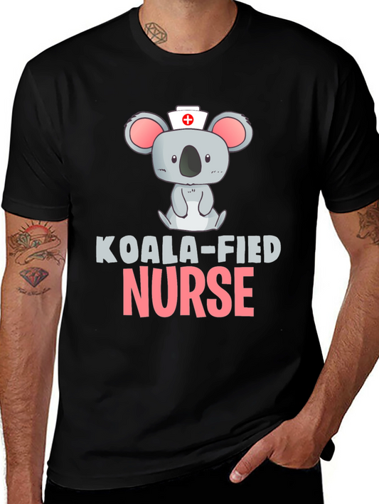 Koala-fied Nurse Black T-Shirt