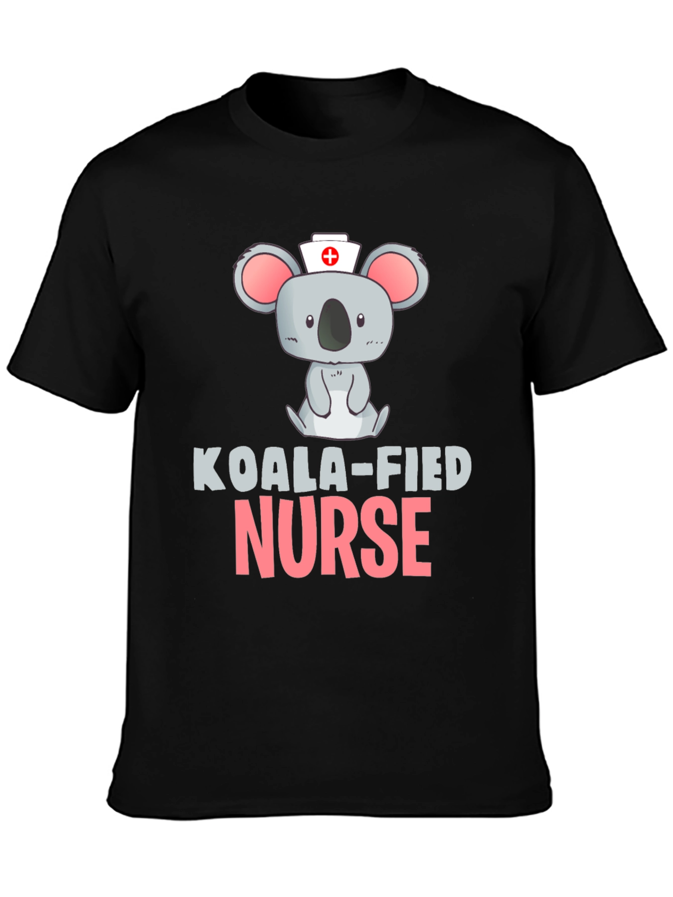 Koala-fied Nurse Black T-Shirt