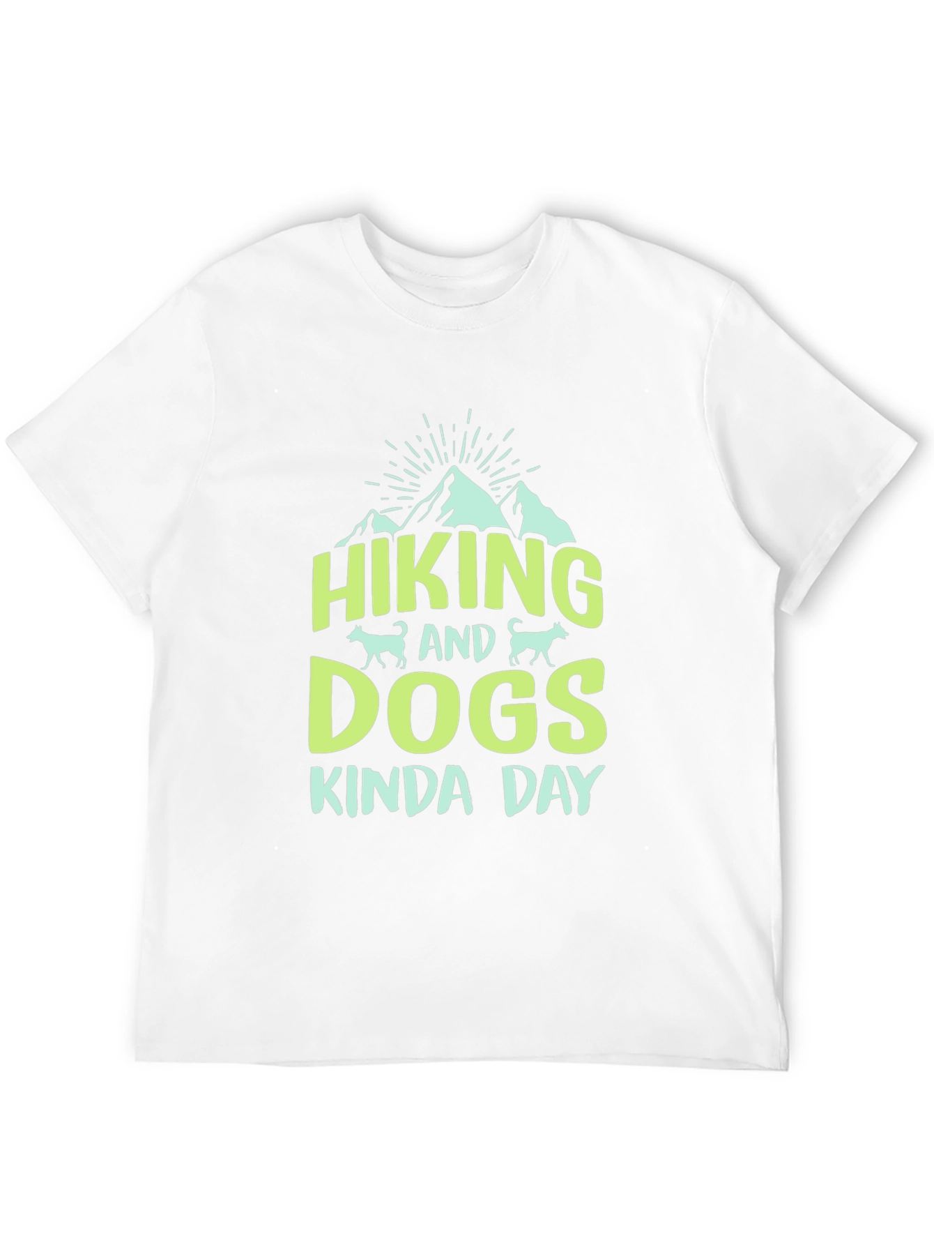 Hiking & Dogs T-Shirt: Kinda Day Black Tee