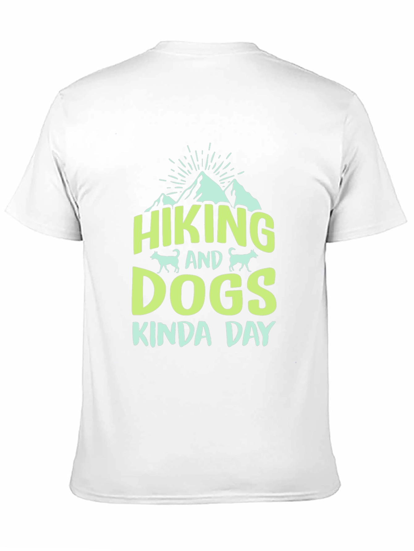 Hiking & Dogs T-Shirt: Kinda Day Black Tee