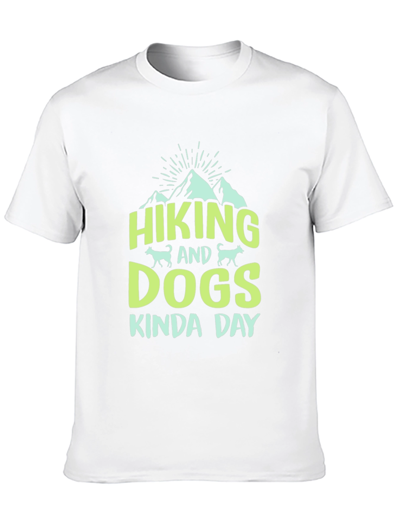 Hiking & Dogs T-Shirt: Kinda Day Black Tee