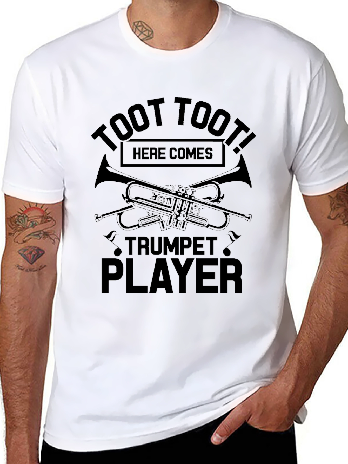 Toot Toot Trumpet Player Graphic T-Shirt - Musician Tee