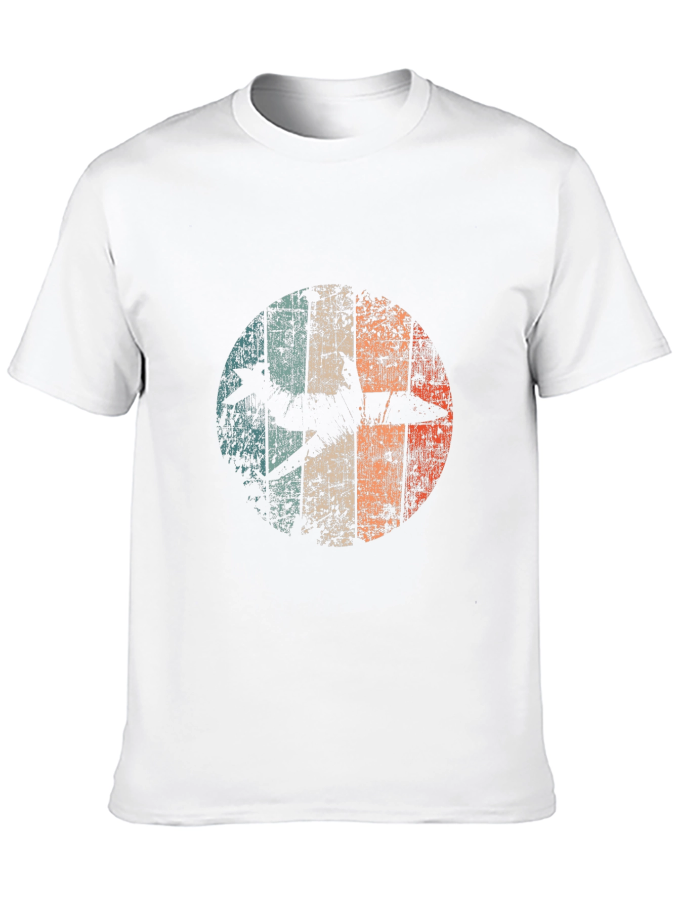 Retro Airplane Graphic Tee - Black Cotton Blend