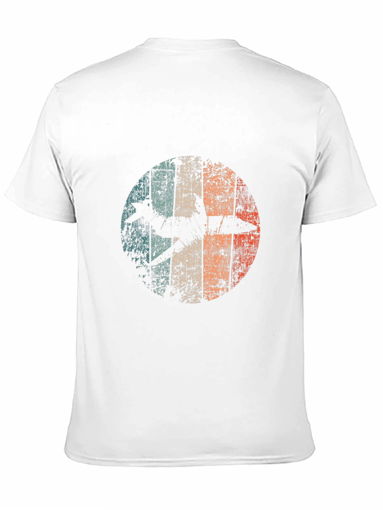 Retro Airplane Graphic Tee - Black Cotton Blend