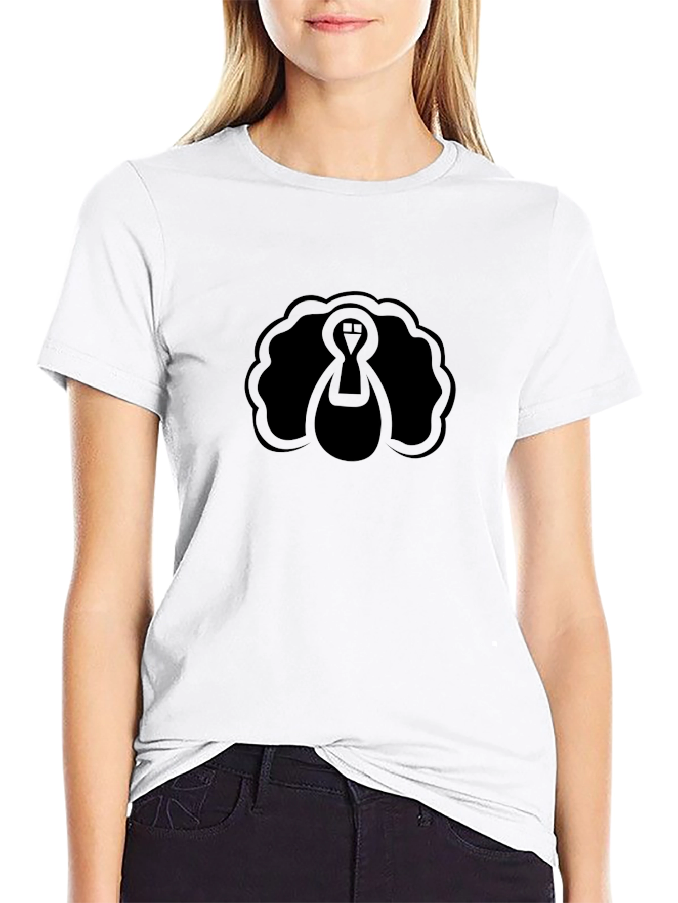 Mens Black Turkey Graphic Tee - Holiday Style