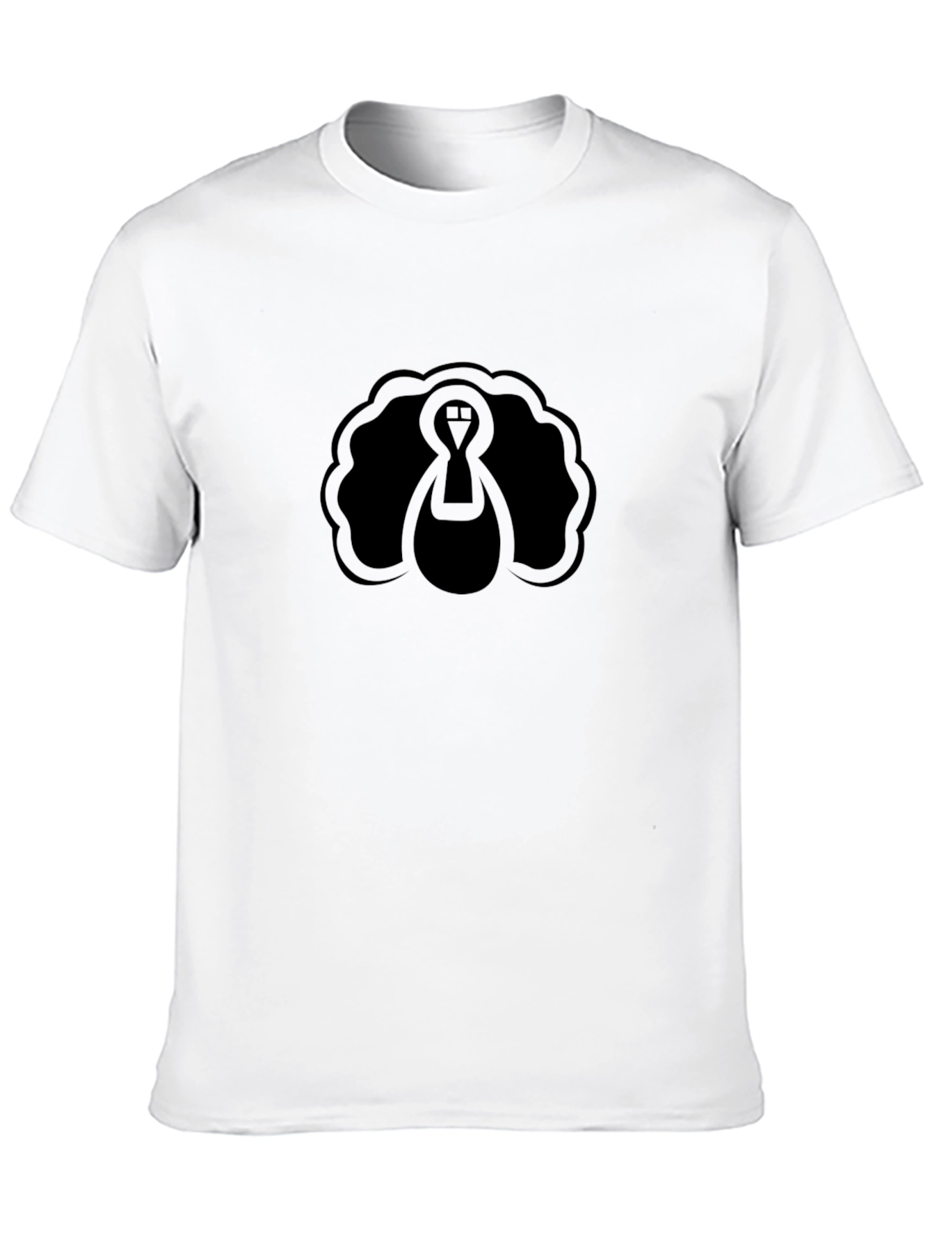 Mens Black Turkey Graphic Tee - Holiday Style