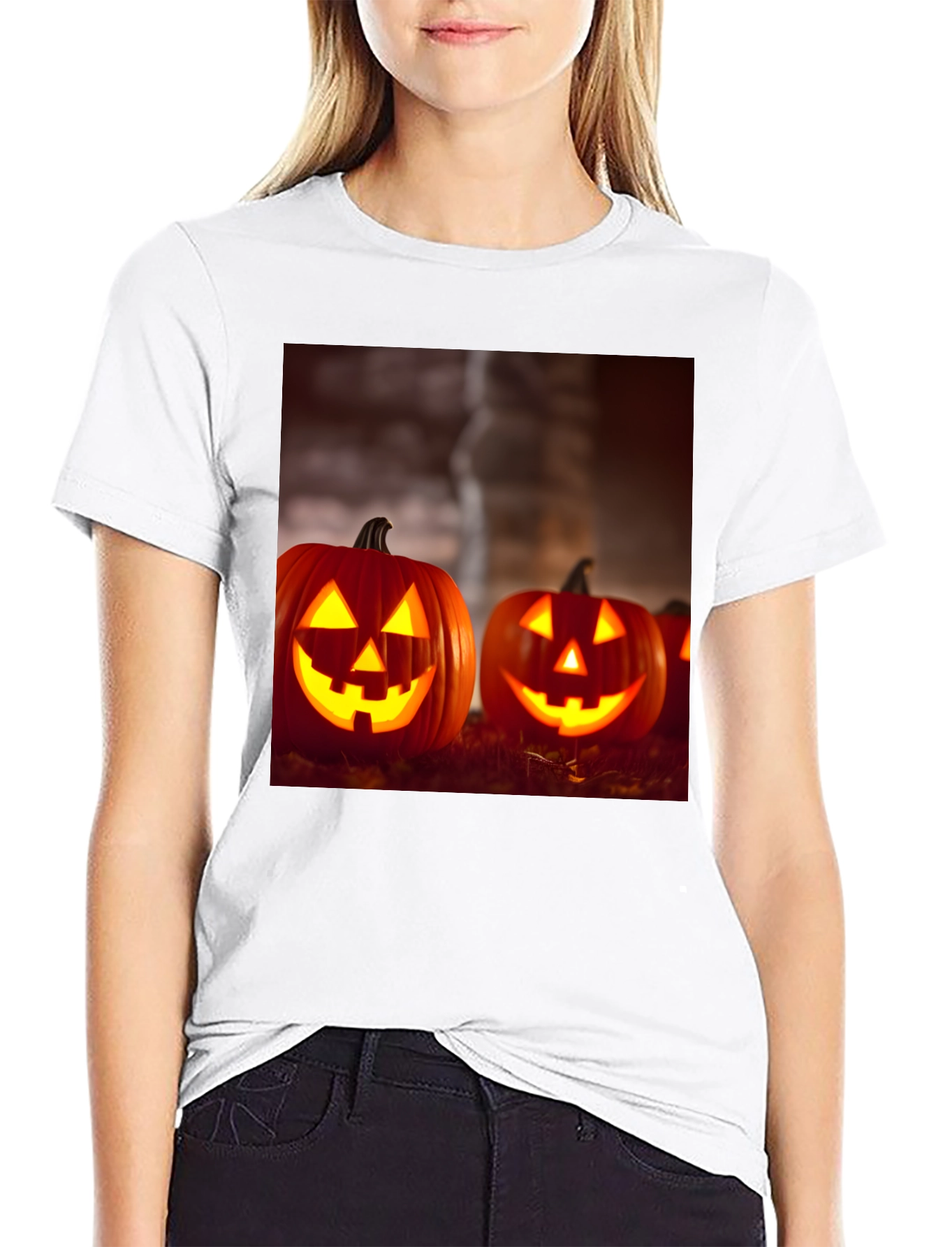 Halloween Pumpkin T-Shirt - Festive Graphic Tee