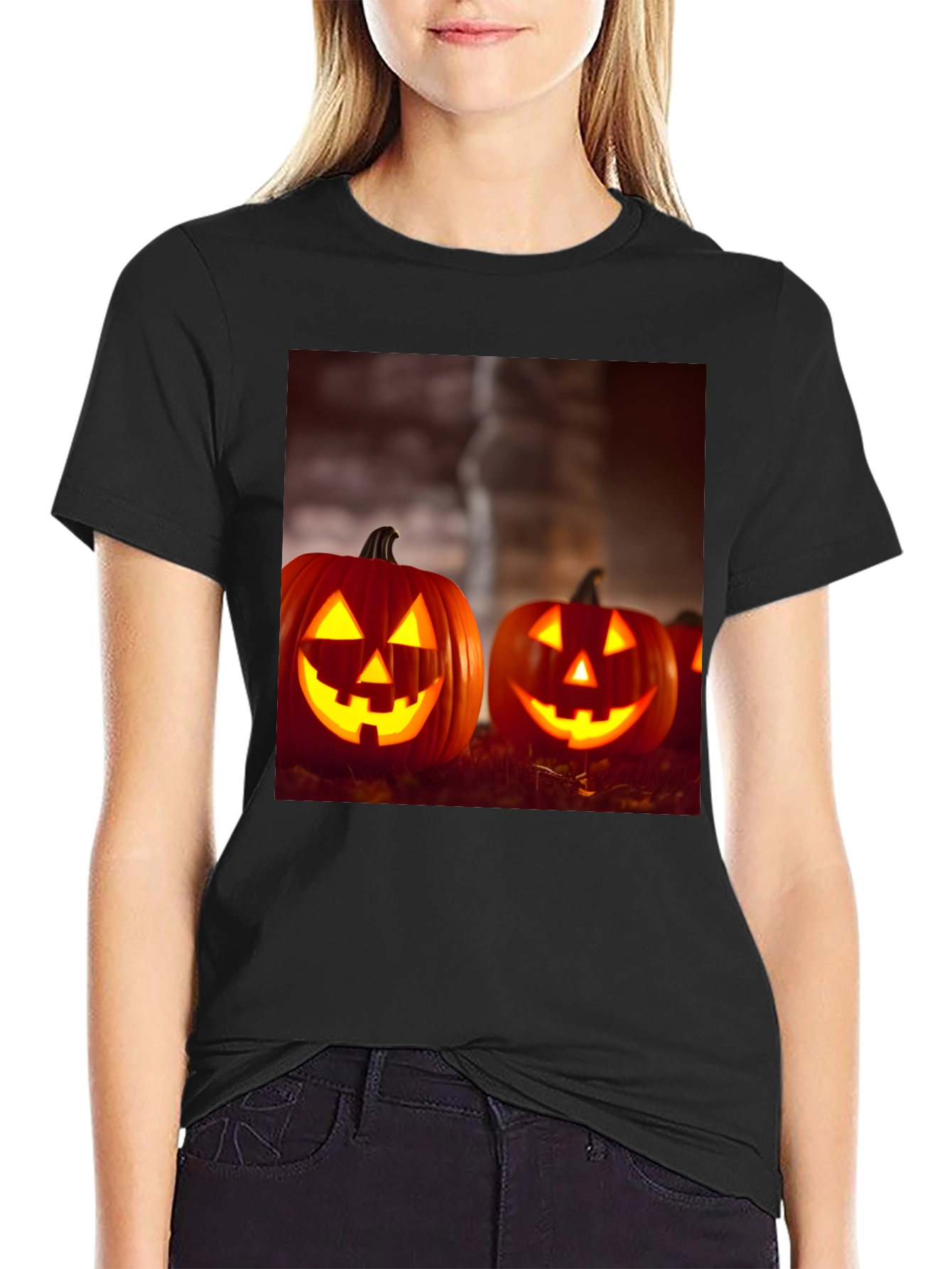 Halloween Pumpkin T-Shirt - Festive Graphic Tee