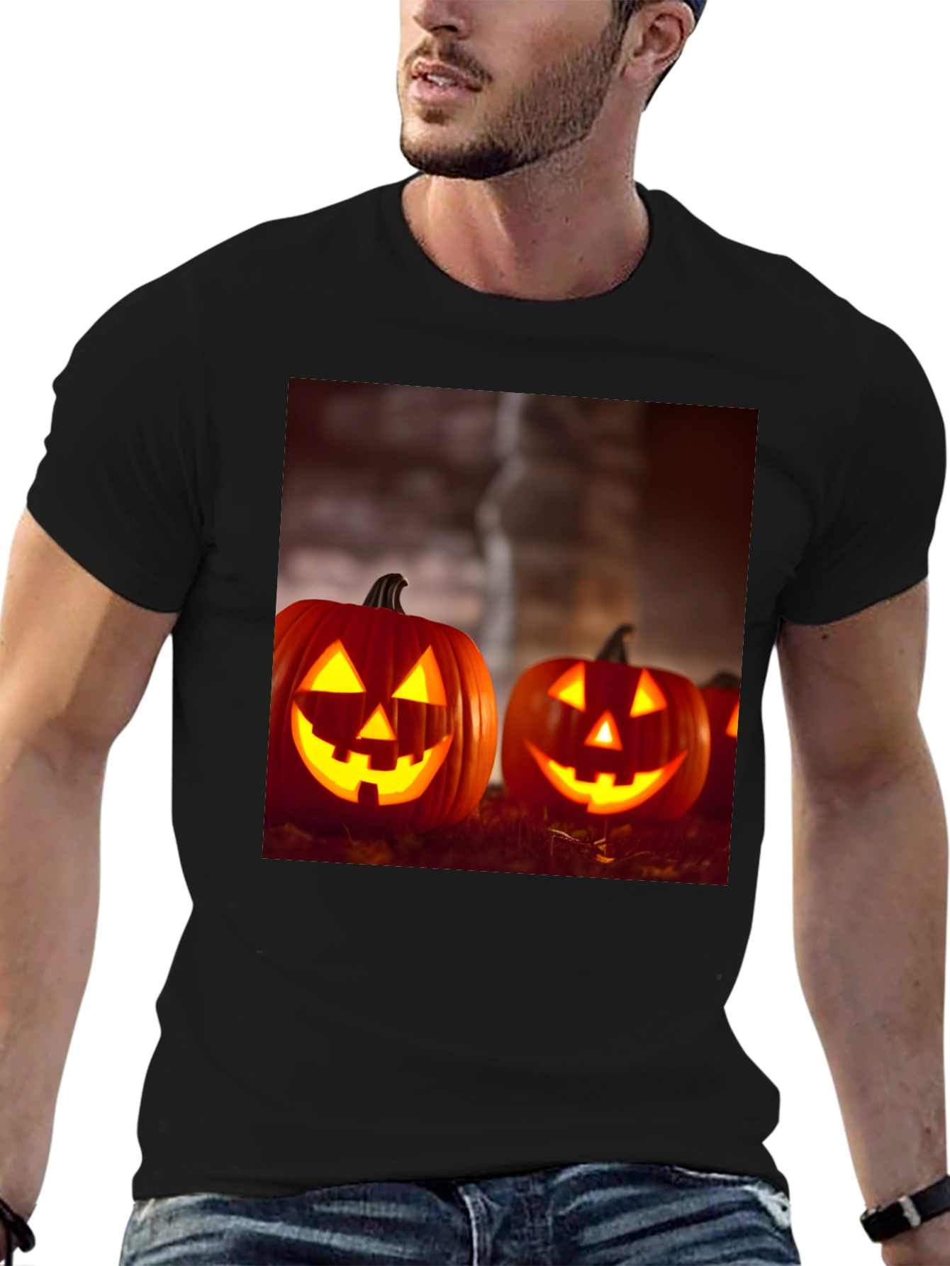 Halloween Pumpkin T-Shirt - Festive Graphic Tee