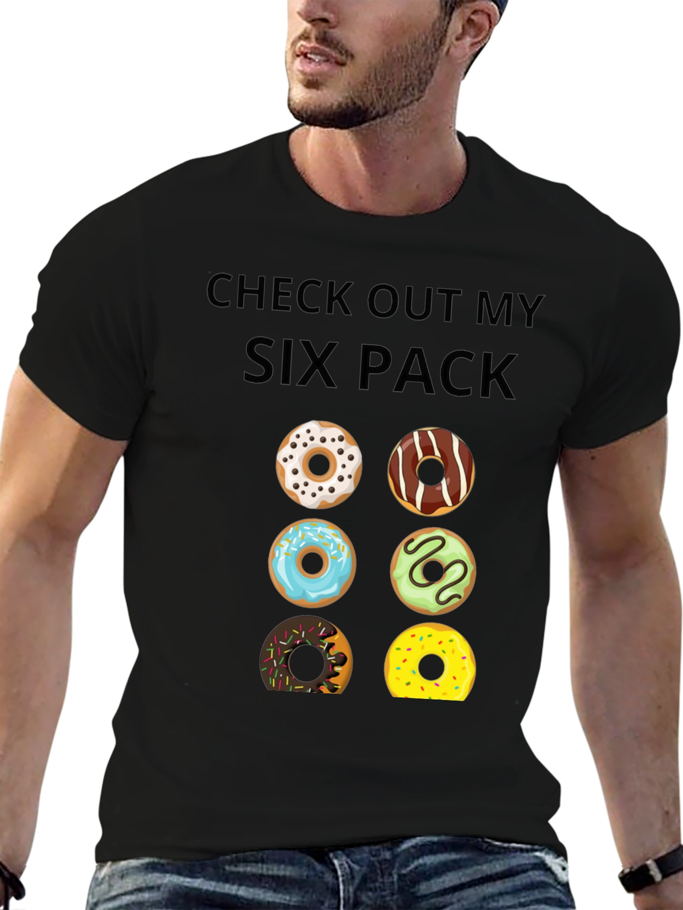 Funny Donut Six Pack T-Shirt