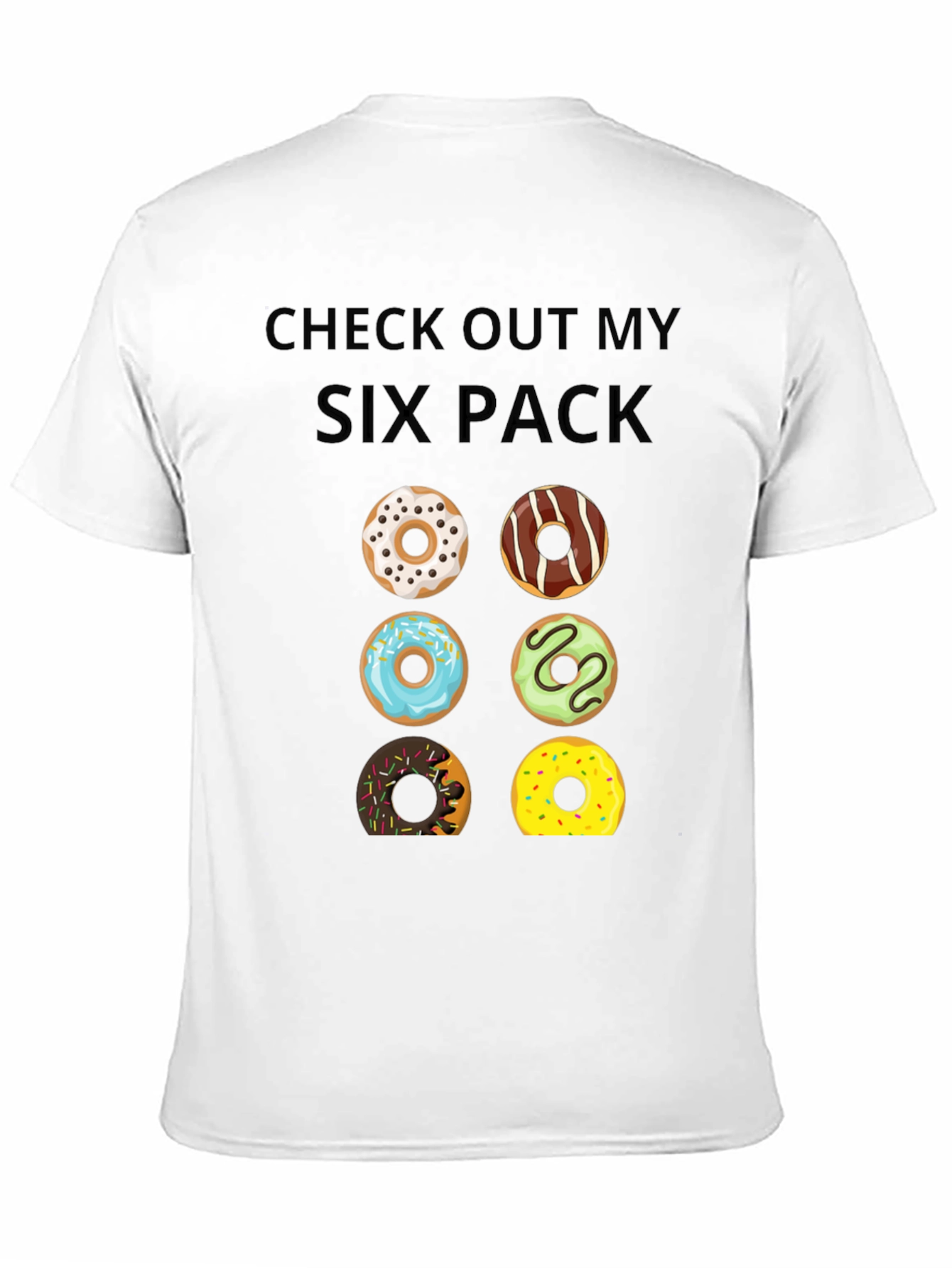 Funny Donut Six Pack T-Shirt