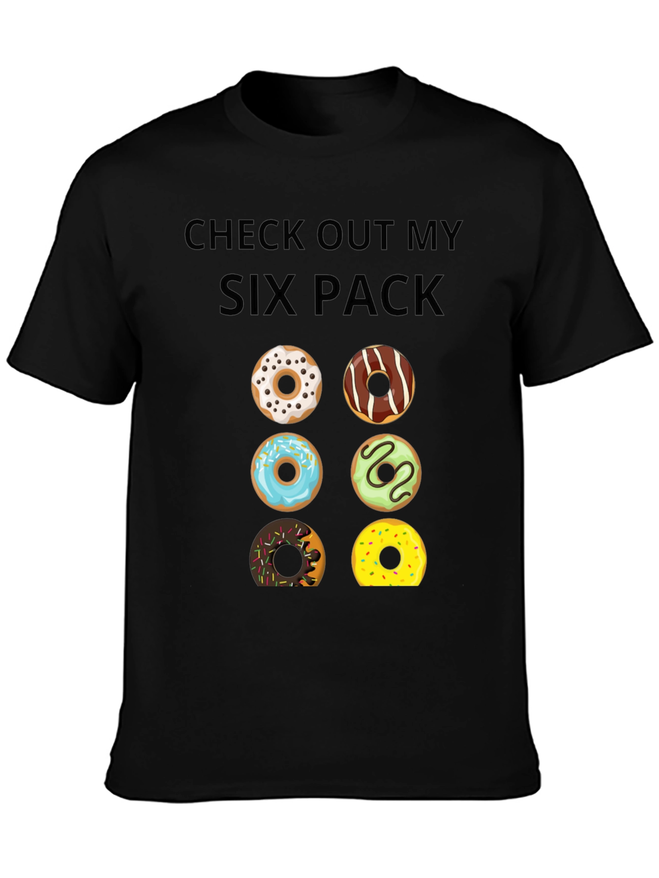 Funny Donut Six Pack T-Shirt