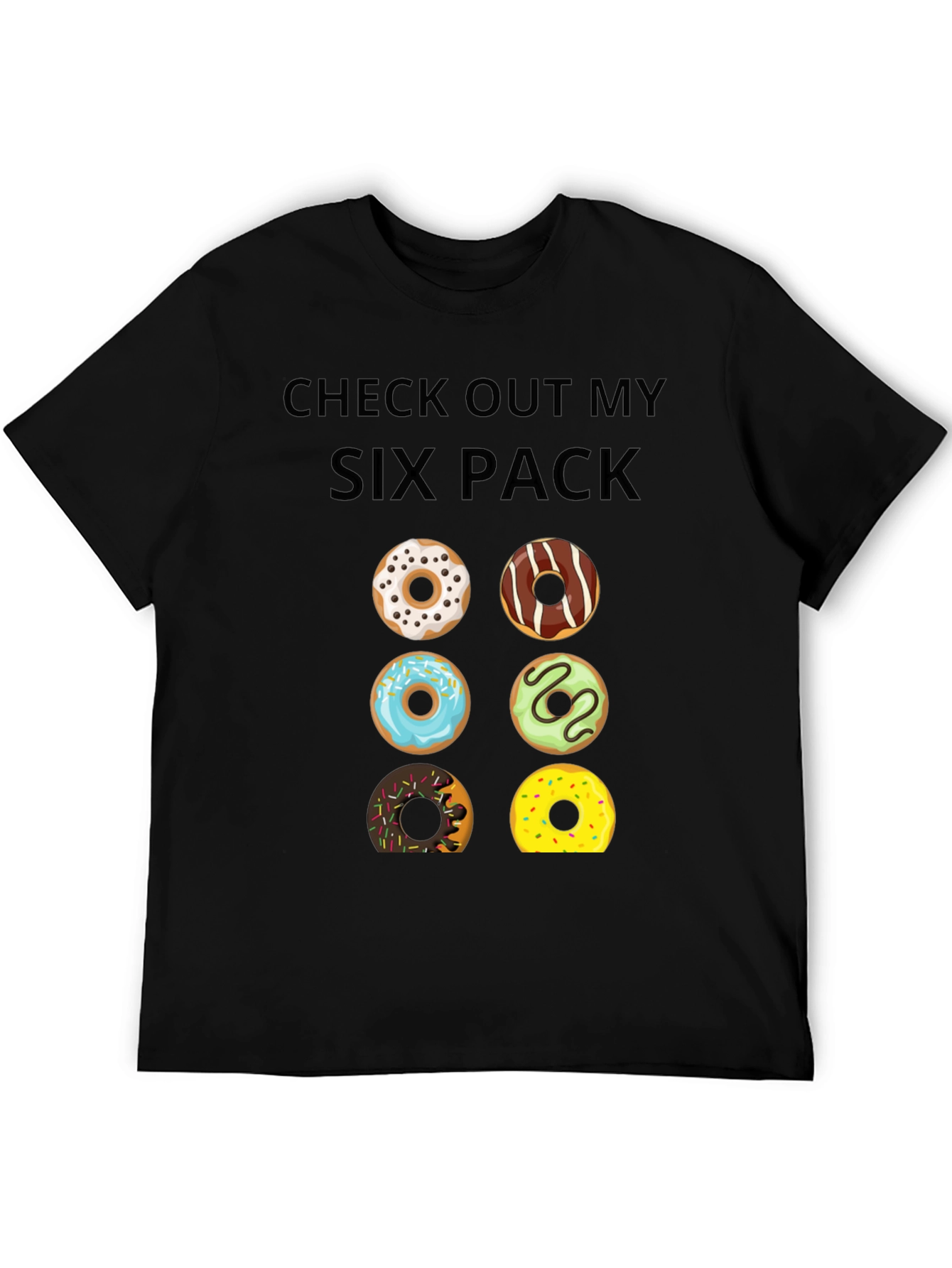 Funny Donut Six Pack T-Shirt