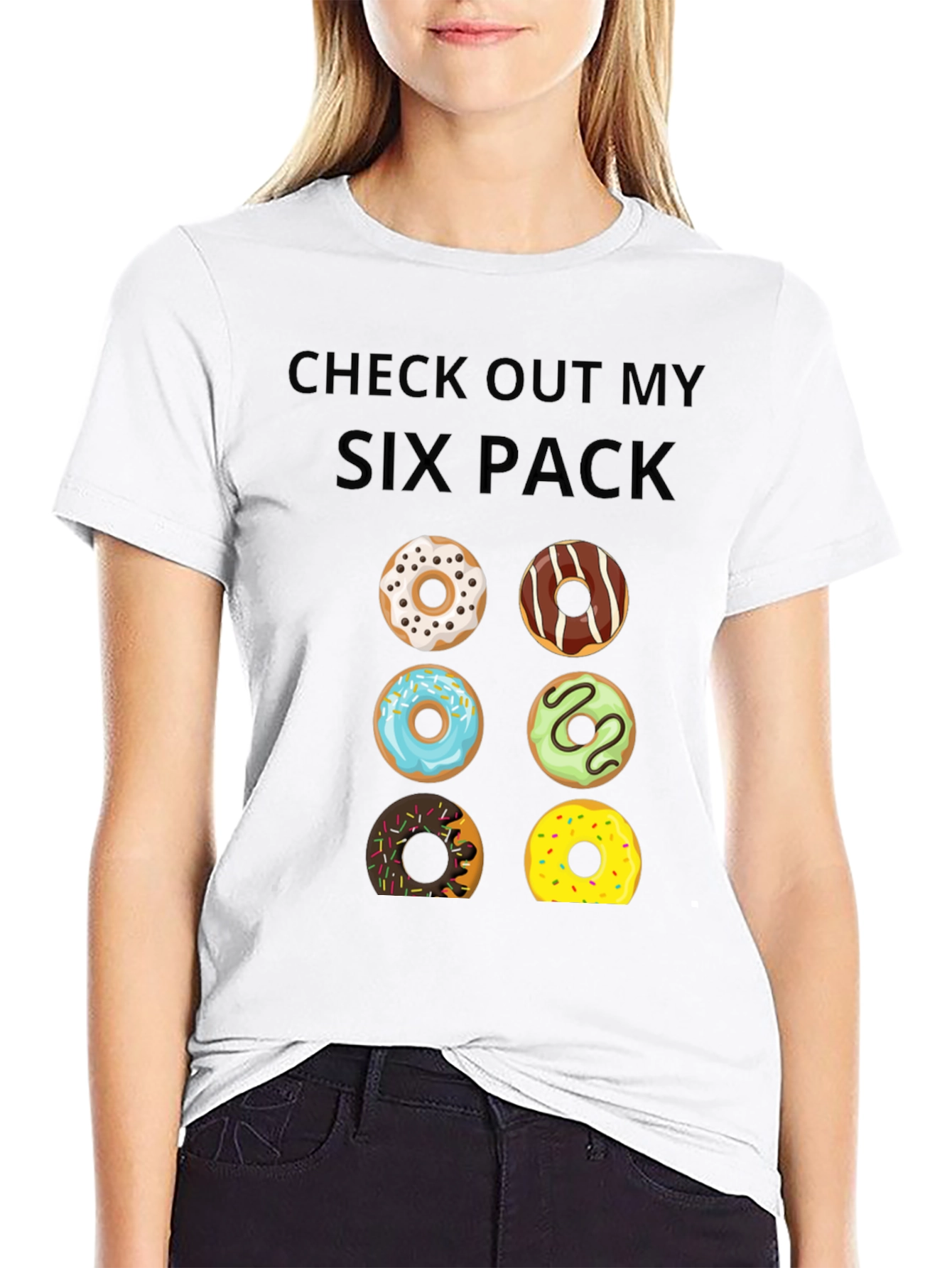 Funny Donut Six Pack T-Shirt