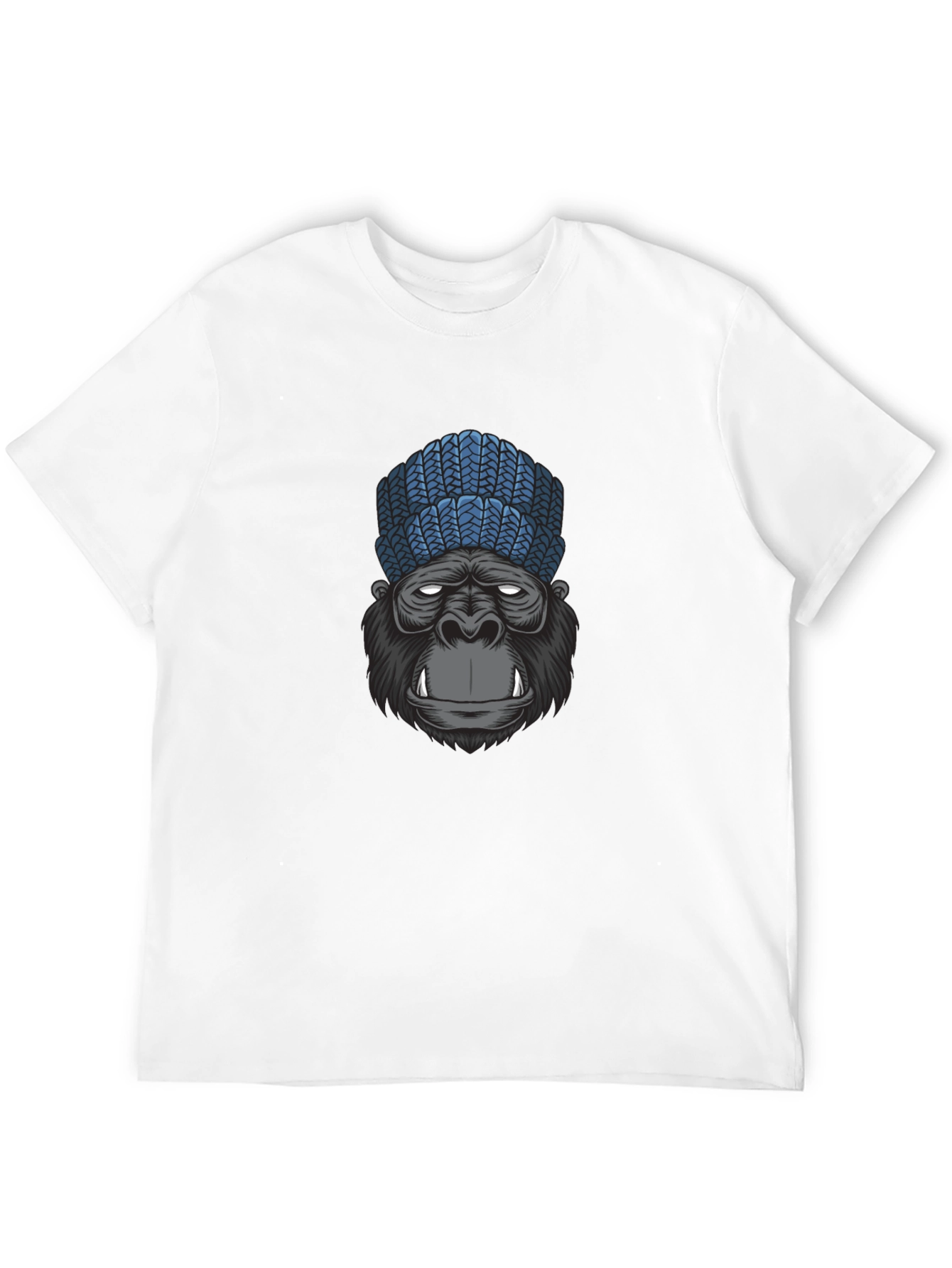 Gorilla Beanie Graphic Tee - Cool & Casual