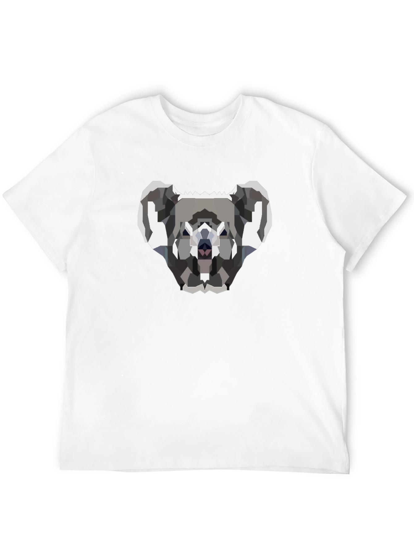 Geometric Koala Graphic T-Shirt - Black