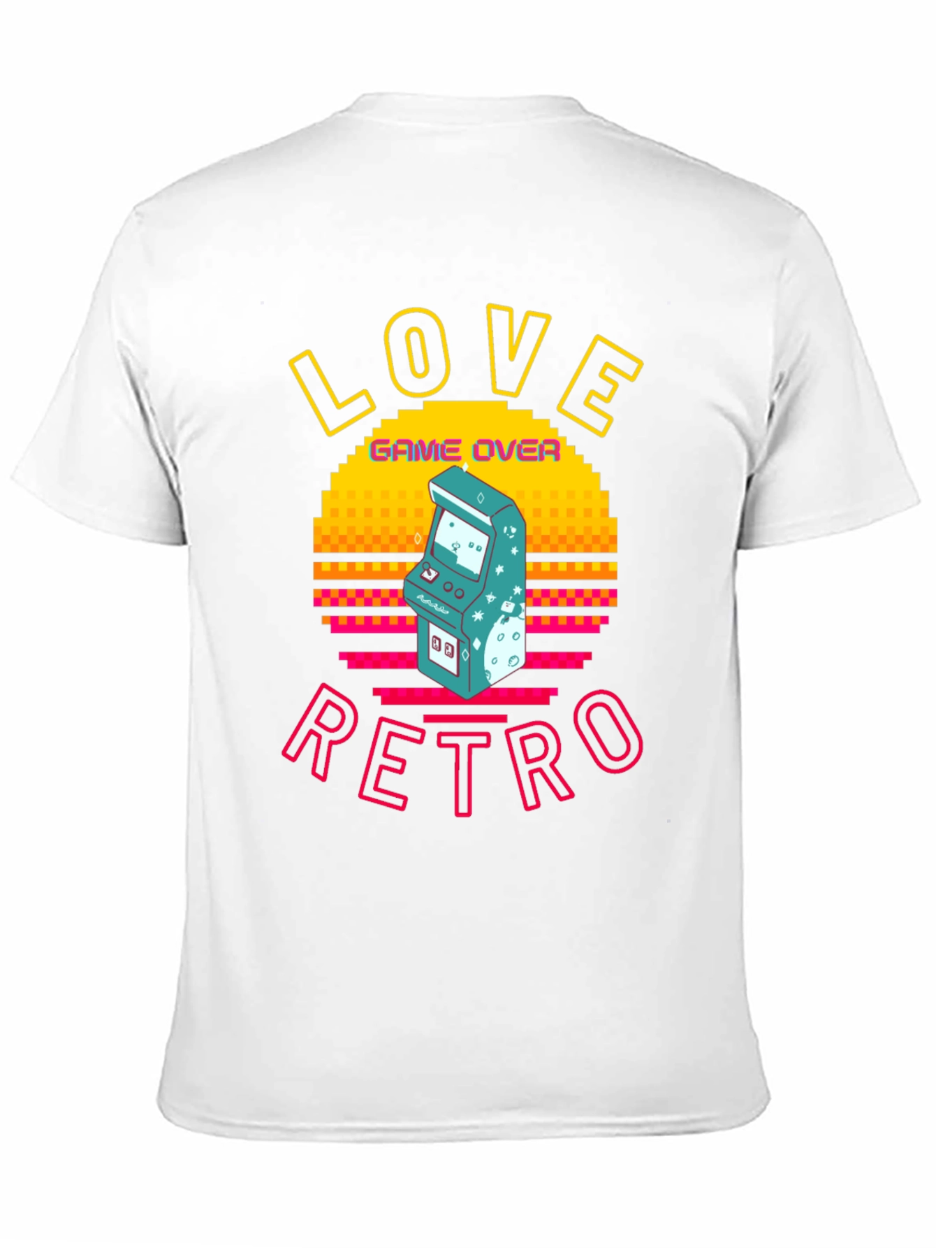 Love Retro Game Over Graphic Tee - Black