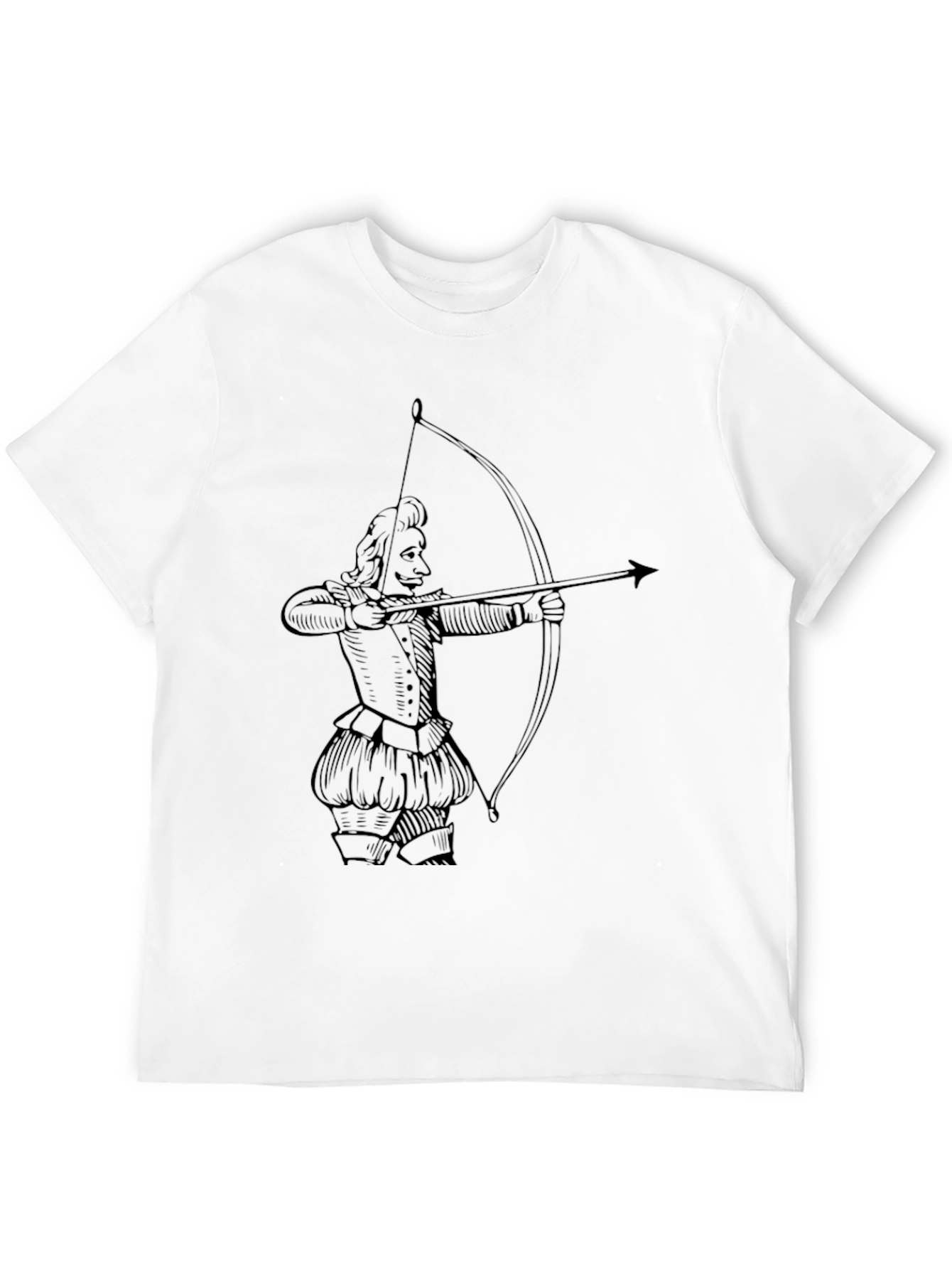 Archer Graphic Tee - Black Cotton T-Shirt