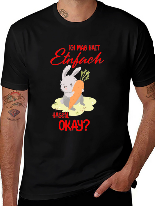 Funny Ich mag halt Hasen okay? Bunny T-Shirt