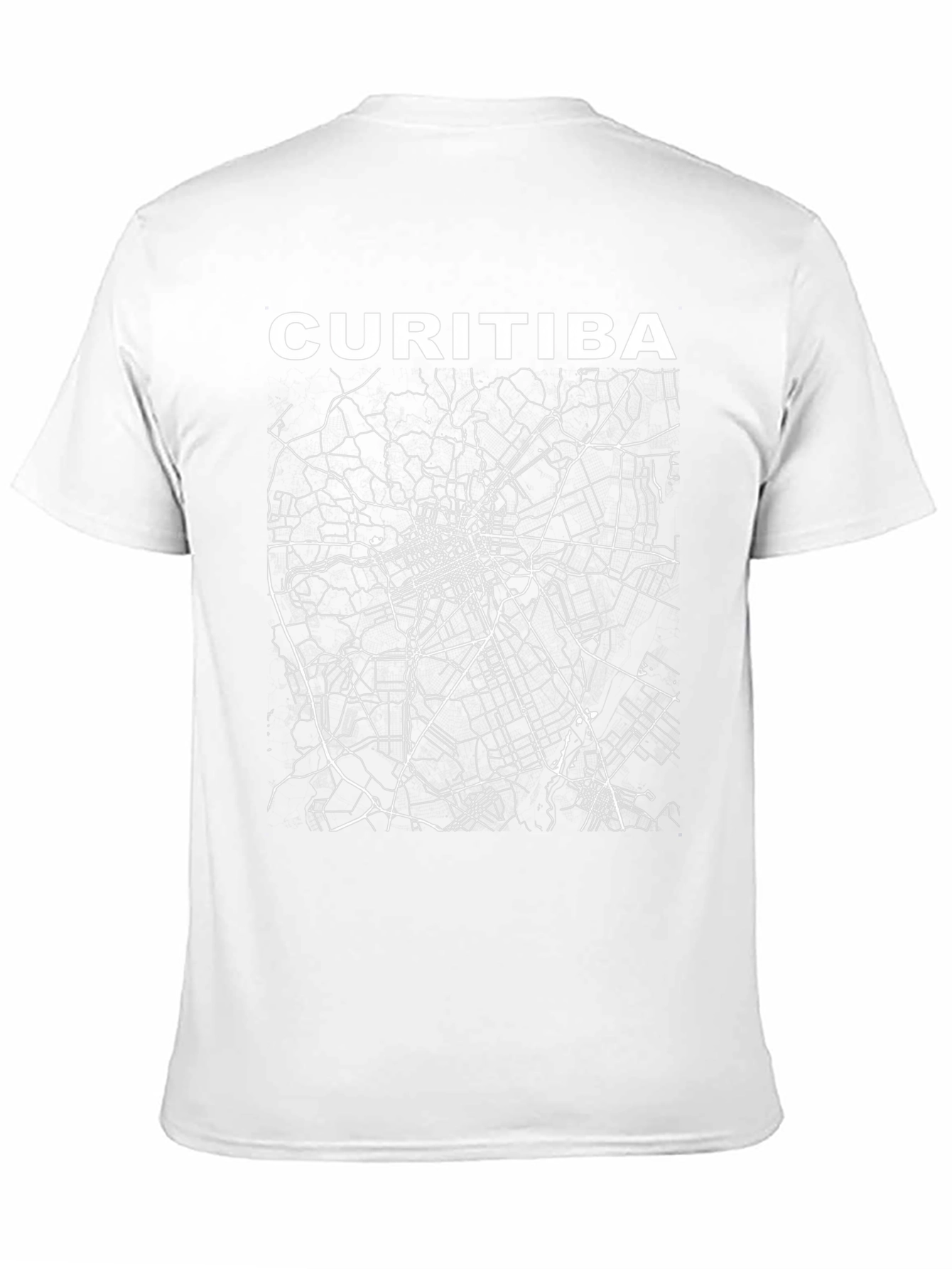 Curitiba Map Tee - Black Graphic T-Shirt
