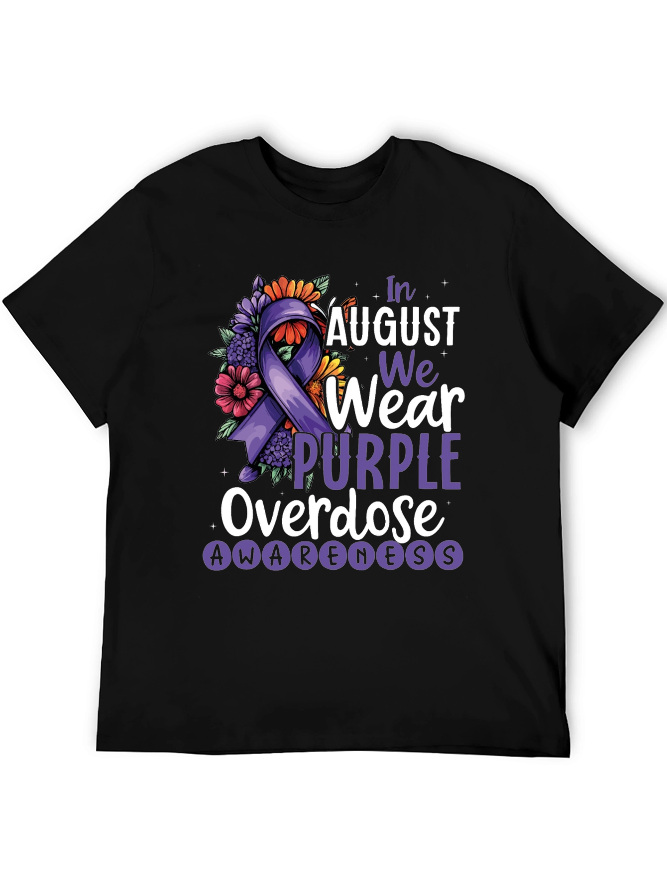 In August We Wear Purple Overdose Awareness T-Shirt