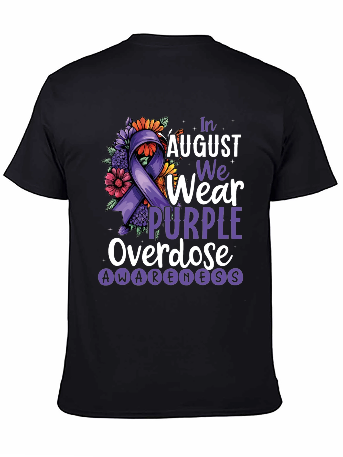 In August We Wear Purple Overdose Awareness T-Shirt