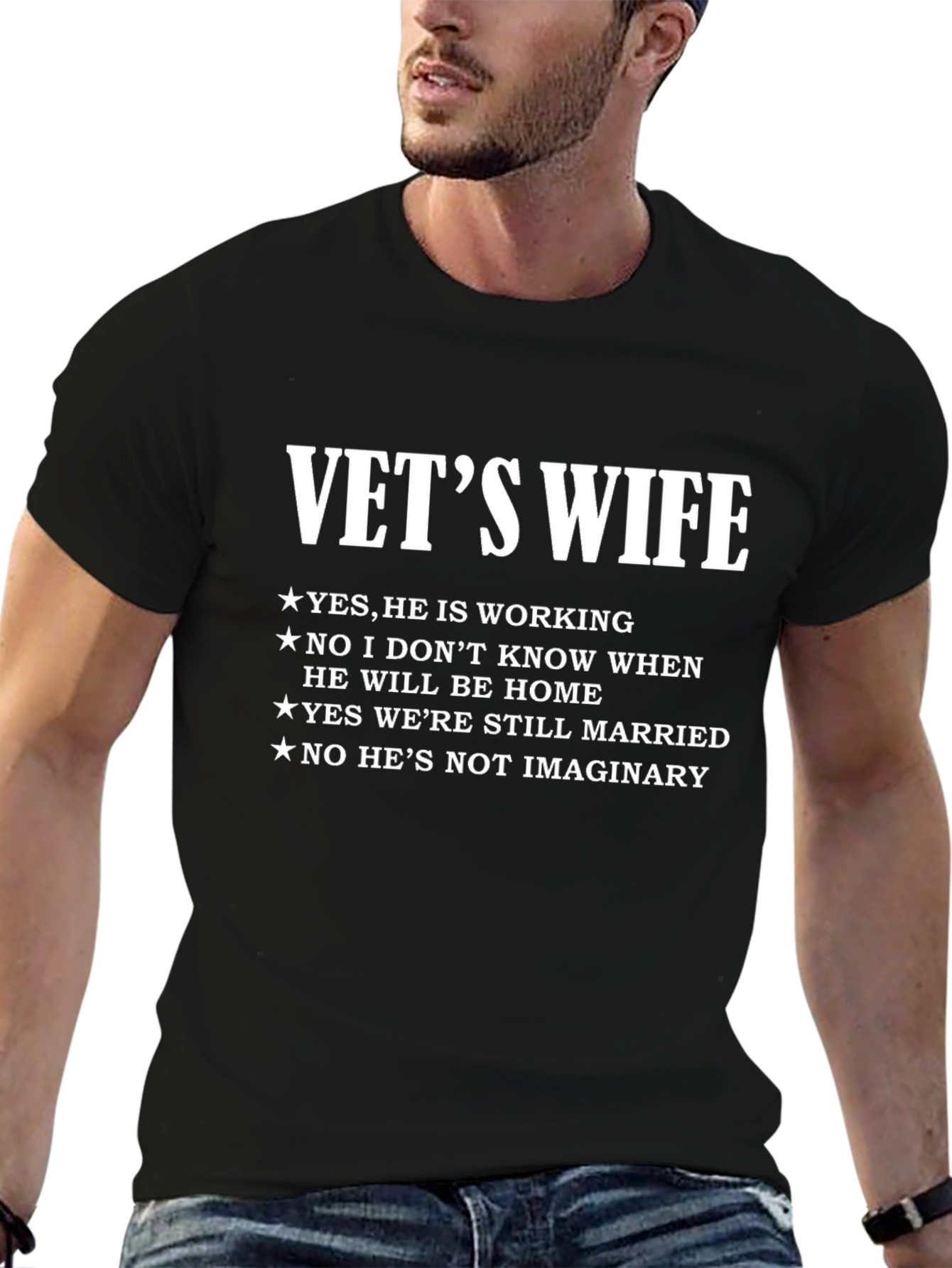 Vets Wife T-Shirt - Military Wife Tee